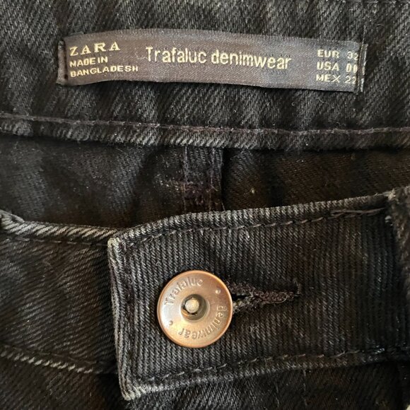 ZARA Mom Fit Black Jeans Trafaluc Denim - Picture 4 of 9